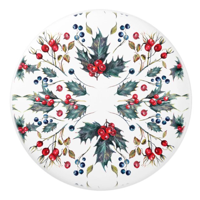 Jul Holly & Berries Drawer Drur Knopp (Framsidan)