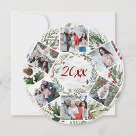 jul Holly Berry Birch Bark 6 PHOTO Hälsning Julkort