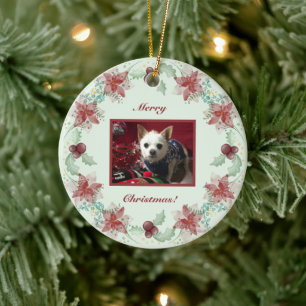 jul Holly Berry Botanical Greenery Evergreen Julgransprydnad Keramik