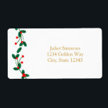Jul Holly Berry Elegant Address Label Fraktsedel<br><div class="desc">Jul Holly Berry Elegant Address Label. Matchar objekt i min butik.Kontakta mig om du vill ha en anpassningsbar.</div>