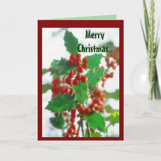 Jul Holly Berry Helgkort