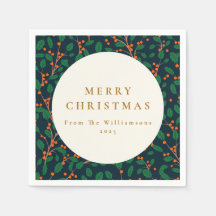 Jul Holly Botanical Greenery Anpassningsbar från