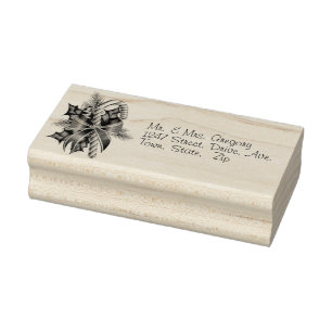 jul Holly Candy cane Ribbon Stämpel