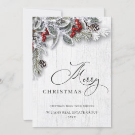 jul Holly Corporate Hälsning Julkort