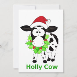 jul Holly Cow Julkort
