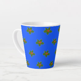 Jul Holly decorative mönster på blå