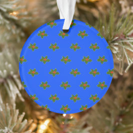 Jul Holly decorative mönster på blå