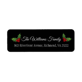 Jul Holly - EDITABLE FÄRG - Returadress Returadress Etikett