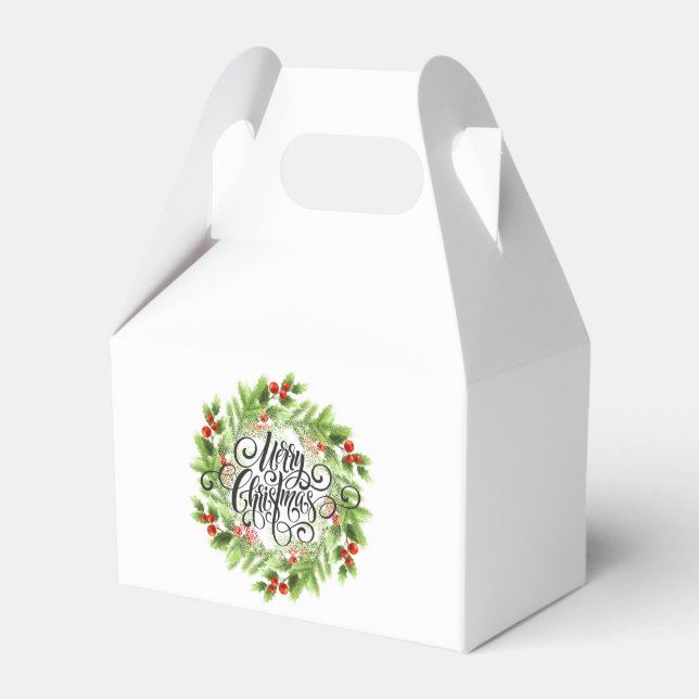 Jul Holly Favor Box Presentaskar (Framsidan Sidan)