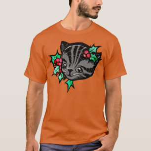jul Holly Grått Tiger Rand Tabby katt T Shirt