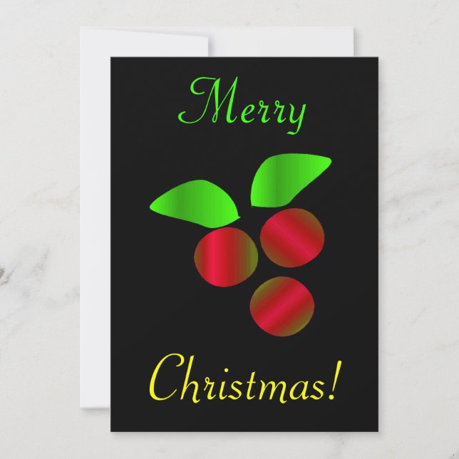 jul Holly Inbjudningar (Framsida)