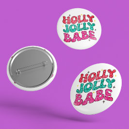 Jul Holly Jolly Babe Modern Glitter-skript Knapp