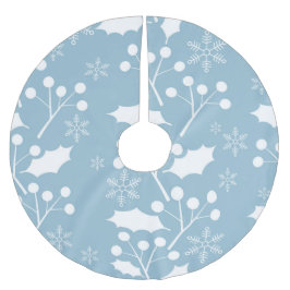 Jul Holly Löv och Berries Julgransmatta Borstad Polyester