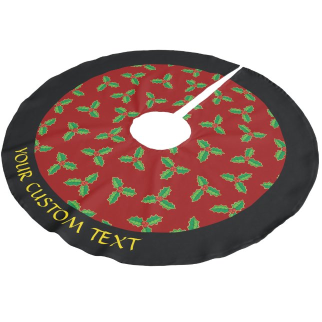 jul Holly Mönster Julgransmatta Borstad Polyester (Vinklad)