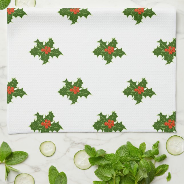 jul Holly Mönster Kökshandduk (Vikta)
