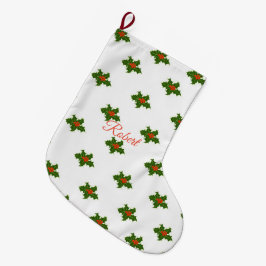 jul Holly Mönster Stor Julstrumpa