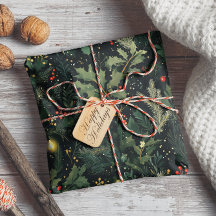 Jul Holly Mörk Winter Helgdag Foliage