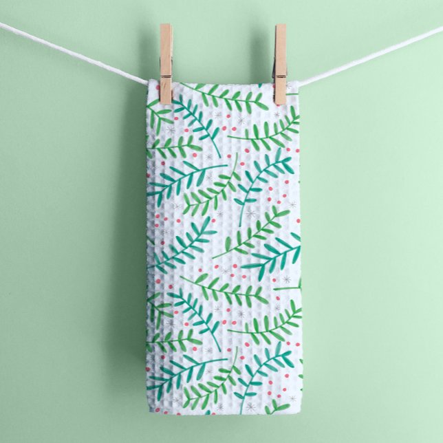 Jul Holly och Berries Kökshandduk (Skapare uppladdad)