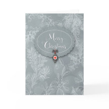 Jul Holly och Berries prydnadskort