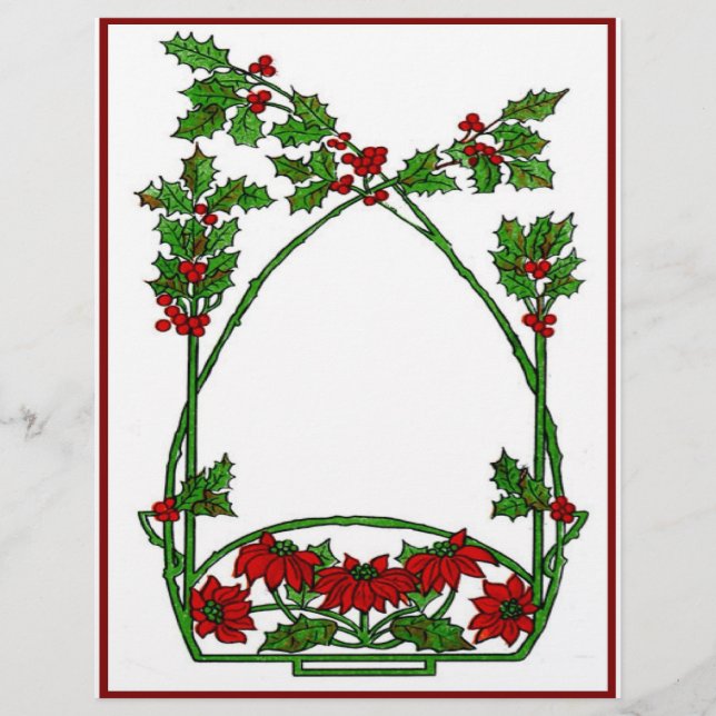 Jul Holly och Pointsettia Reklamblad (Framsidan)