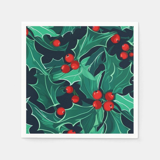 jul Holly Pappersservett (Framsidan)