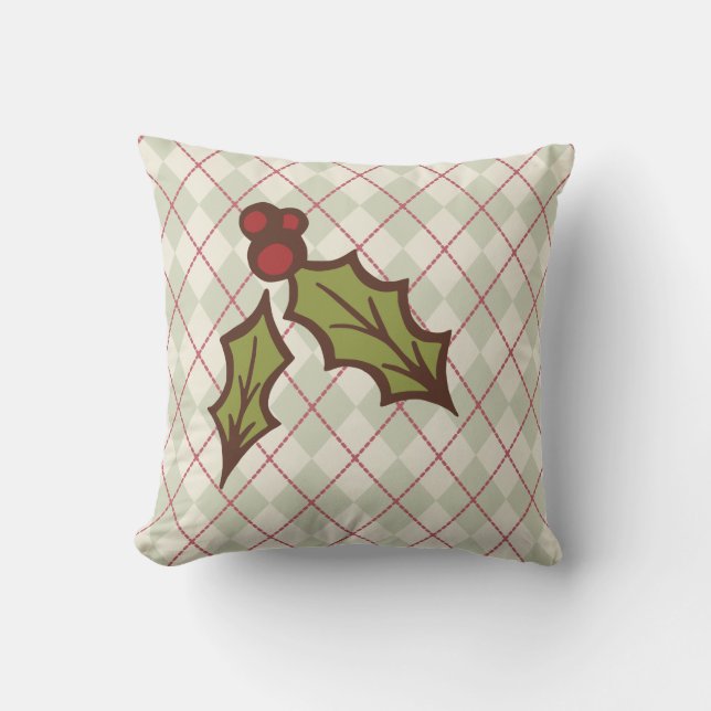 jul Holly Pillow Kudde (Framsida)
