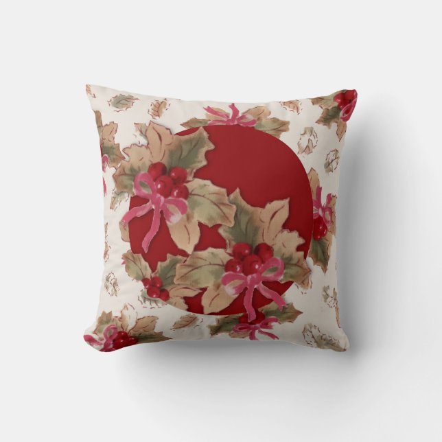 jul Holly Pillow Kudde (Framsida)
