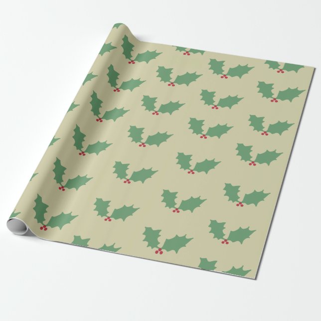 jul Holly Presentpapper (Utrullad)