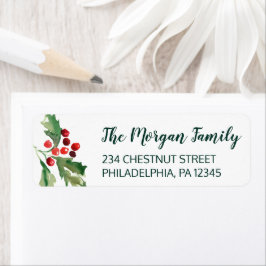 Jul Holly-Returetiketter Returadress Etikett