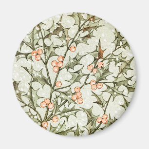jul Holly Söt Antique Hälsning Magnet