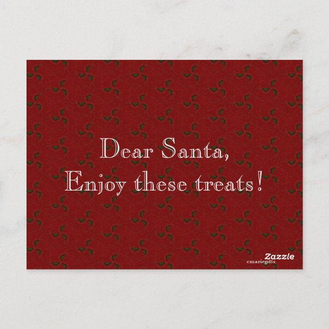 jul Holly Vykort (Baksida)