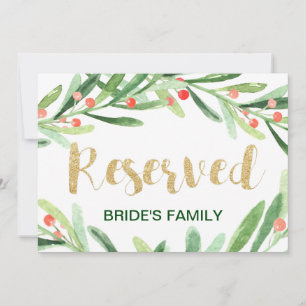 Jul Holly Wandeand Reserved Sign Julkort