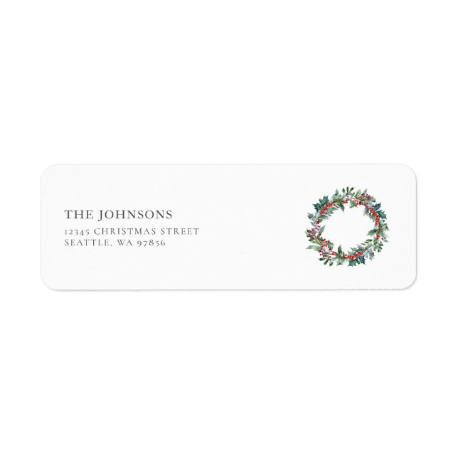 Jul Holly Wandeans Helgdag Returadress 2 Returadress Etikett (Framsidan)
