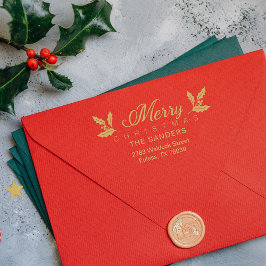 Jul & Holly Whimsical Script-Returadress Stämpel