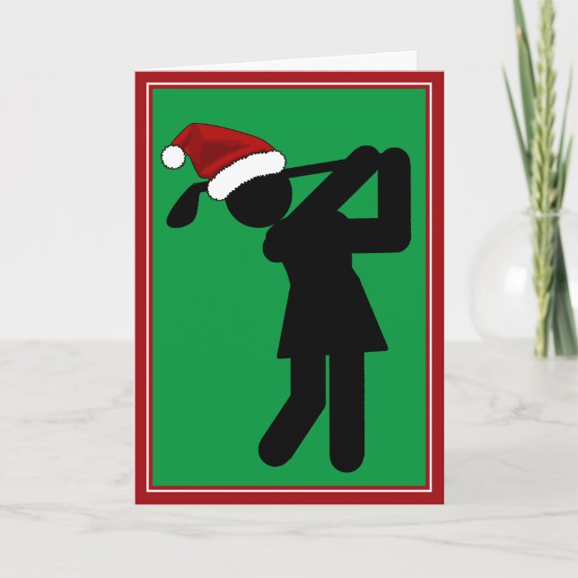Jul Honale Golfer - Golfsymbol Helgkort (Framsida)