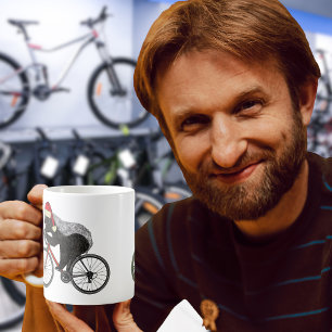 Jul Honey badger cykling på en cykel Kaffemugg
