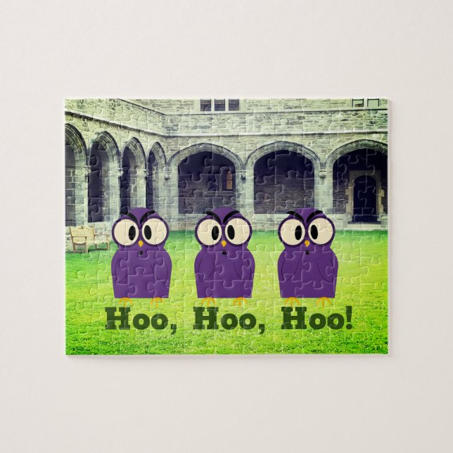 Jul Hoo Hoo Hoo Trio från Uggla Cloisters Pussel (Horisontell)