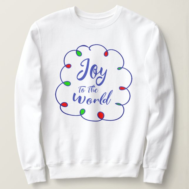 Jul Hoodie, Womens Joy till världen T Shirt (Design framsida)