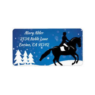 Jul Horse Dressage Winter Adressetikett