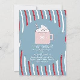 Jul Hot Cocoa Party Candy Cane Inbjudan