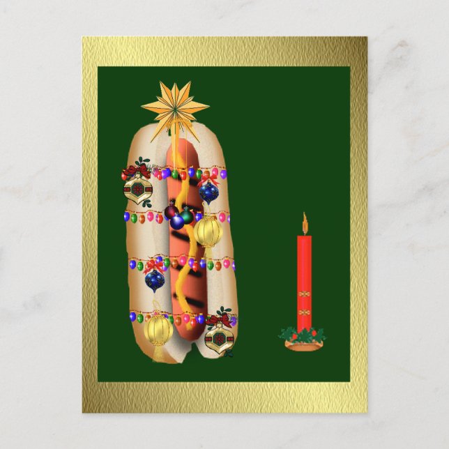 Jul Hotdog Helg Vykort (Framsida)