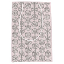 Jul Houndstooth Snöflingor Rosa 