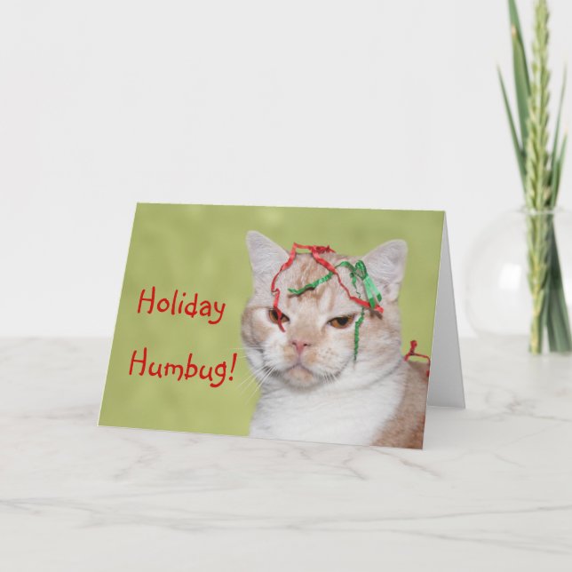 Jul Humbug-katt Helgkort (Framsida)