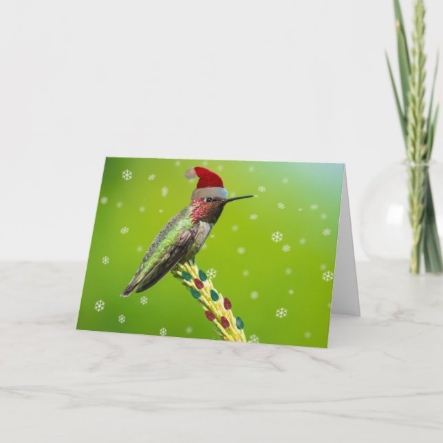 Jul Hummingbird Helgkort (Framsida)