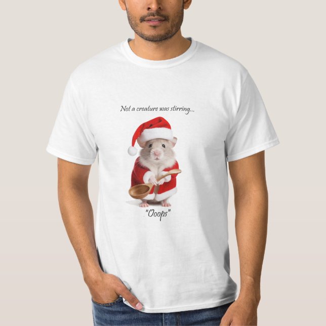 Jul Humor, ingen skapare rörde om Mus T Shirt (Framsida)