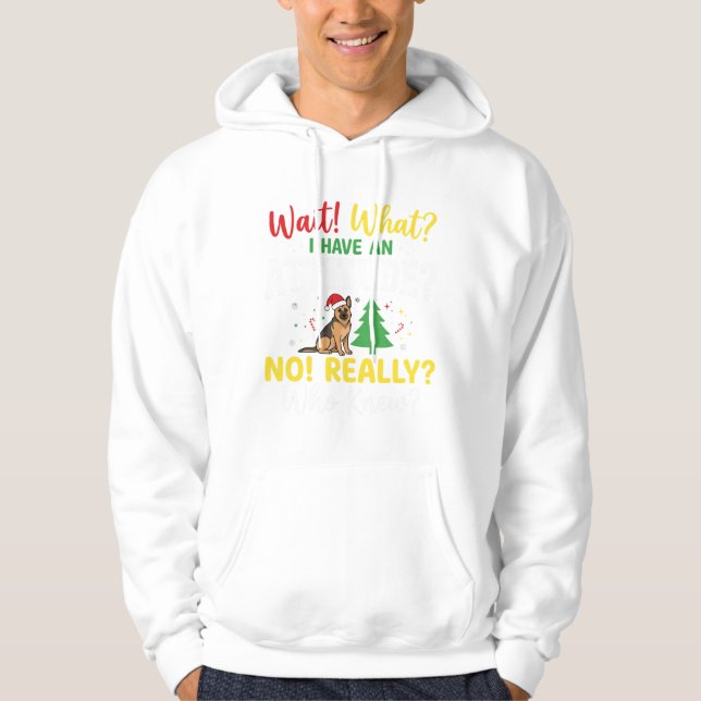 Jul Hund Attityd Humor Hoodie (Framsida)