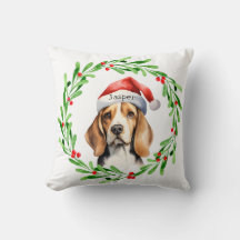Jul Hund Beagle Santa Hat Helgdag