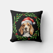 Jul Hund Beagle Santa Hat Helgdag