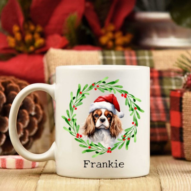 Jul Hund Cavalier Kung Charles Spansk Pet Kaffemugg (Skapare uppladdad)