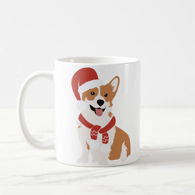 Jul Hund Corgi Kaffemugg (Vänster)